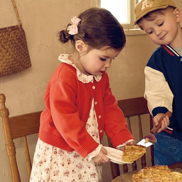 TC01 秋 エラフラワー捺染ワンピース(カーディガン)(RED)_ 01S534051 (S41302988)