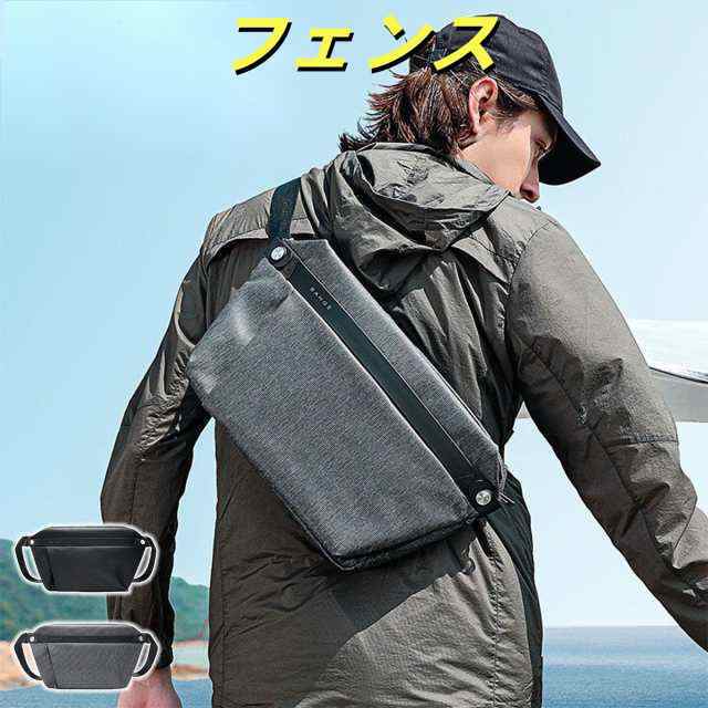 ボディバッグ メンズ ショルダーバッグ かっこいい スリングバッグ 撥水加工 肩掛けカバン 斜め掛け サコッシュ 伸縮キーホルダー付 ワン