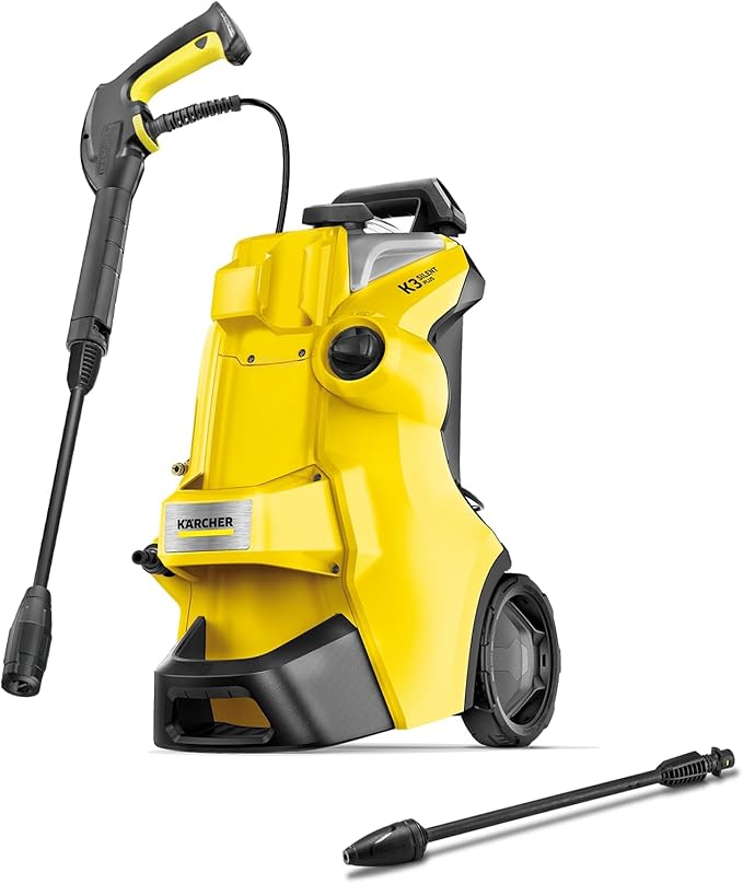 ケルヒャー(Karcher) 高圧洗浄機 K3サイレントプラス パワフル 静音機能 高性能 簡単接続 付属品充実 ハイパワーなノズル タイヤ 伸縮ハンドル 洗車 花粉除去効果 黄砂 泥 50Hz 1.