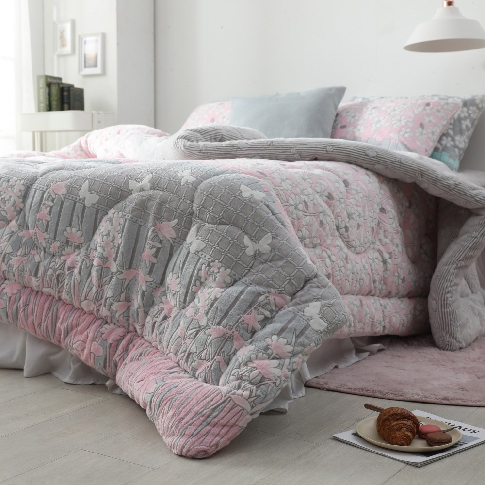 韓国生産極細糸布団 着番アウト 寝具セット ミンク極細糸//スーパーシングルSSサイズ布団+枕カバー