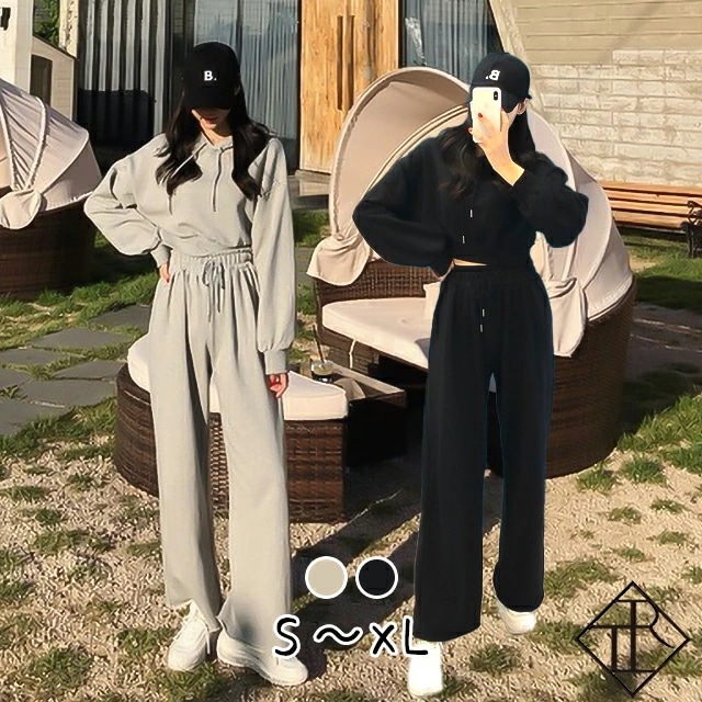 【即納】セットアップ レディース カジュアル パーカー上下セット スウェット スポーツウェア パーカー パンツ ルームウェア アクティブウェア 部屋着 綿100％ ハイウエスト ワイドパンツ ショート