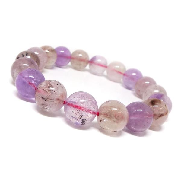 ブラジル産 天然石 スーパーセブン ブレスレット 約11mm パワーストーン アクセサリー TB0179