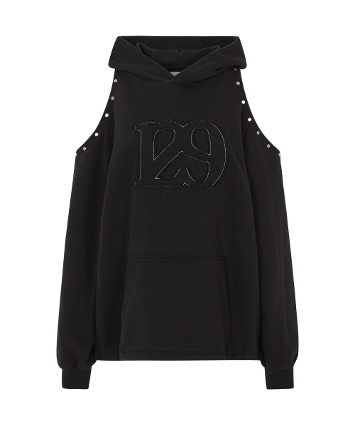 【ILLIGO】 129 Cutout Oversized Hoodie Black 正規品
