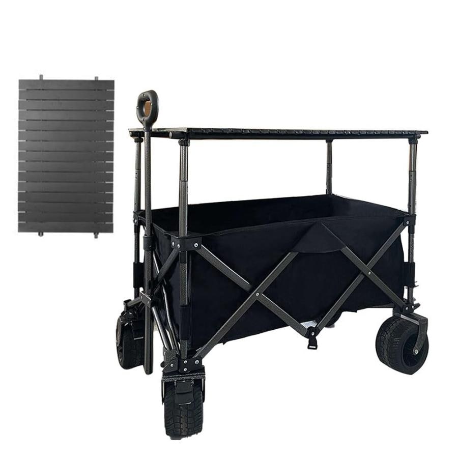 キャリアカー 台車 アウトドア キャリーワゴン+リフトテーブル 160L 折り畳 キャリーワコン 150kg 荷物運び 操作ピクニック カート ピクニック カート 軽量持