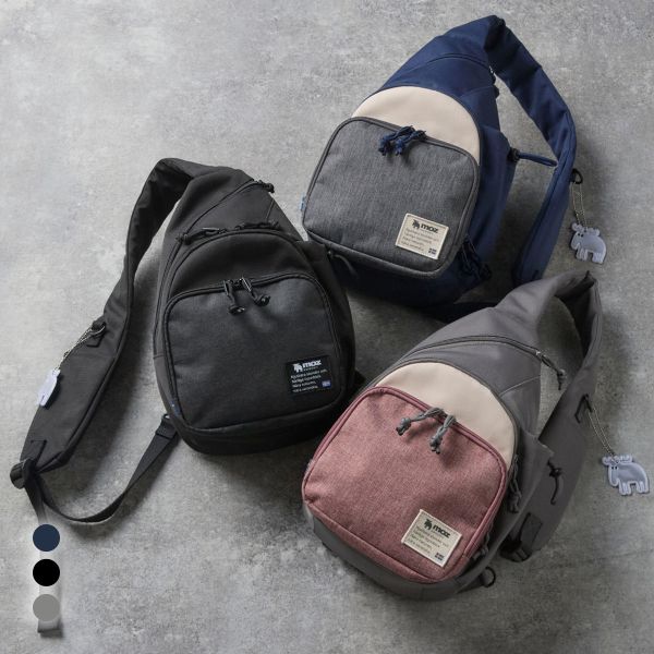 ボディバッグ 斜めがけバッグ moz モズ 10ポケット肩ひも長め軽量ボディバッグ モバイル収納 リ