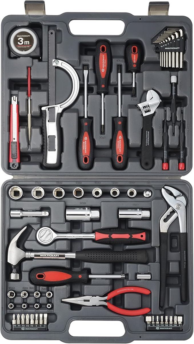 ツールセット メカビット 61点 収納ケース付 355x310x82mm DIY オフィス 家庭 コンパクト 工具セット メンテナンス 作業 修理 補修 修繕 マルチクラフト MB-61