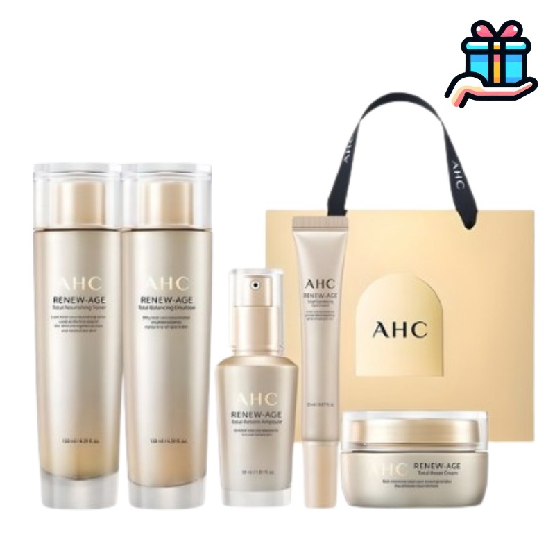 [基礎化粧品] リニューエイジ トータル 4種 + アイクリーム 20ml 企画セットメガ割 スキンケア 24K gold 弾力 保湿 toneup しわ 光彩 いきいき 光沢 大容量 スキン 韓国化