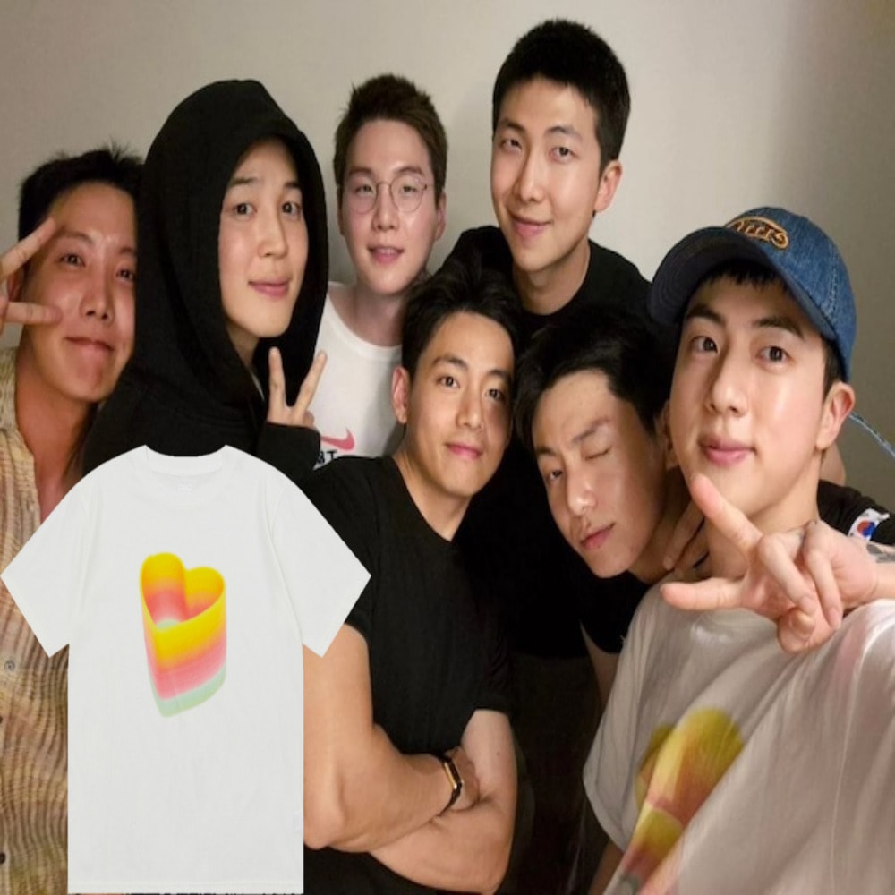 BTS JIN 着用/HEART SPRING T-SHIRT/ユニセックス