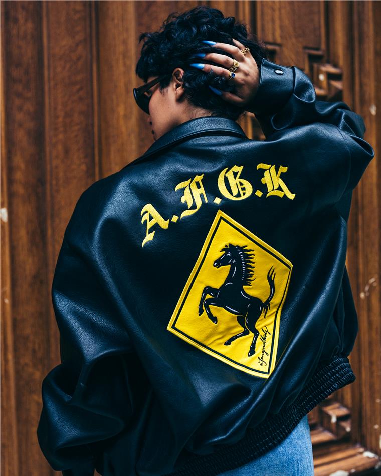 FFF正規品AFGK秋冬AFEWGOODKIDS革ジャン2色メンズトレンド刺繍革ジャン