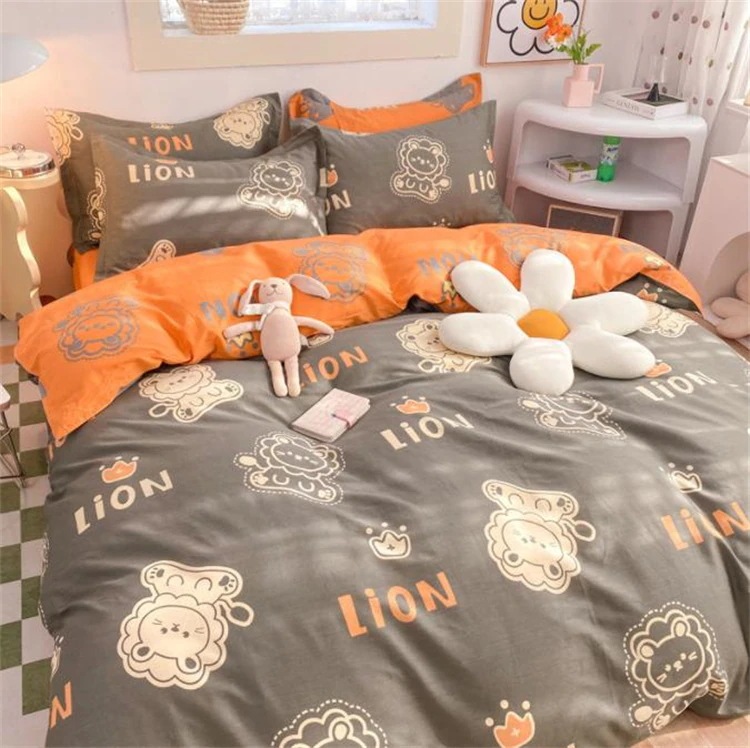 早い者勝ち 掛け布団カバー 肌にやさしい 大人気 可愛い 純綿 4点セット 綿 怠惰な風 シーツ 4,777円