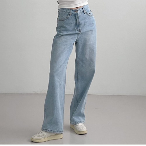 【muahmuah】★人気商品★ワイド デニム パンツ muahmuah】☆人気商品☆ワイド デニム パンツ (muahmuah/デニム