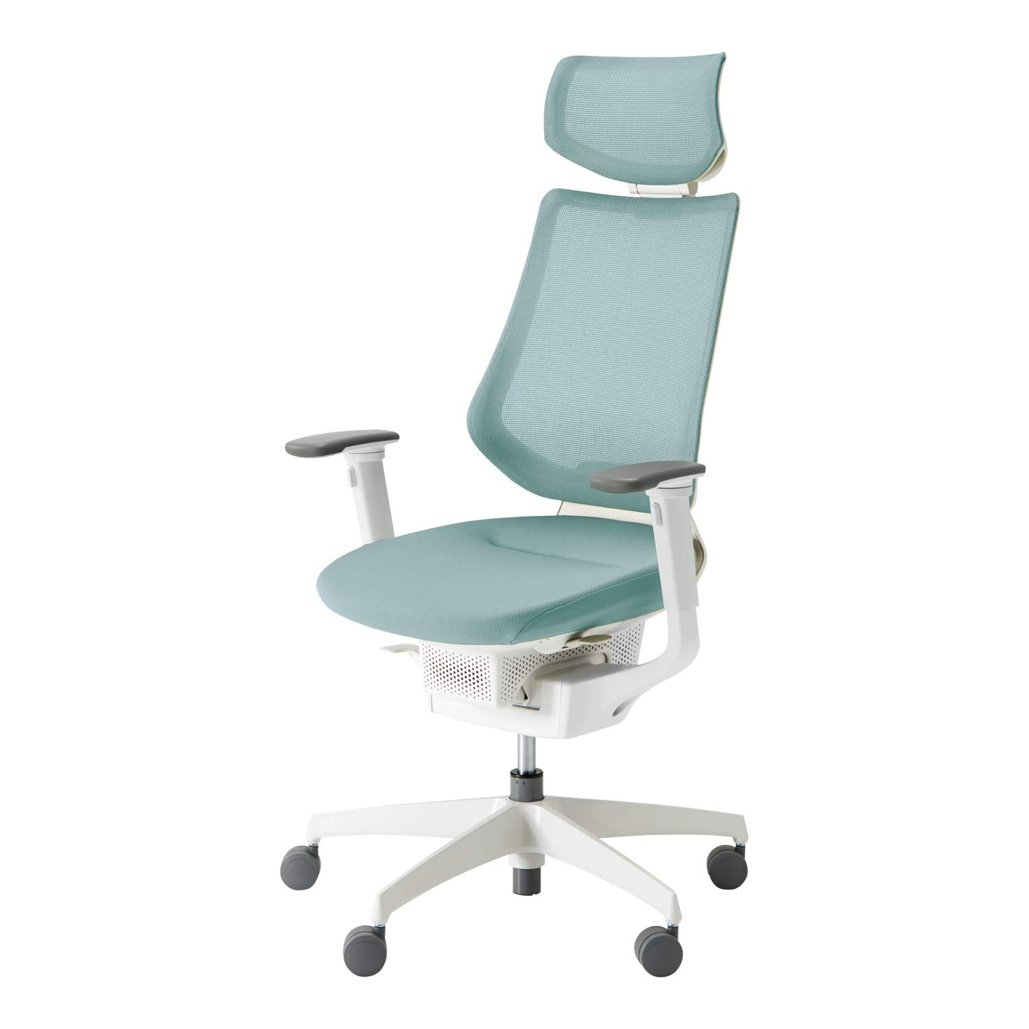 【メーカー配送・設置・組立】コクヨ イング イス アッシュターコイズ メッシュタイプ デスクチェア 事務椅子 座面が360動く椅子 CR-GW3415E1G439-V 47672