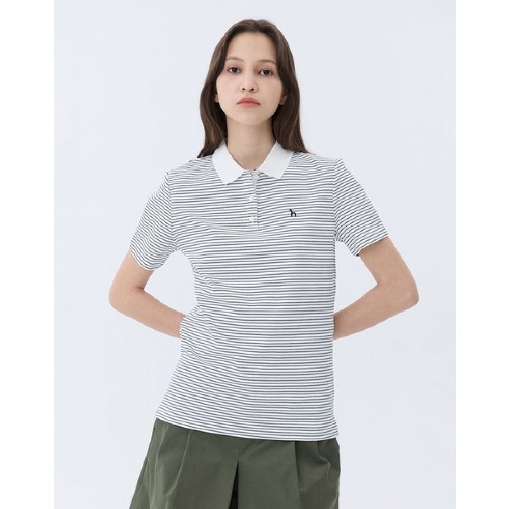 [24SS] [ベスト] [100% コットン] [クラシックセラー] ネイビーストライプ WSTS4B308N2