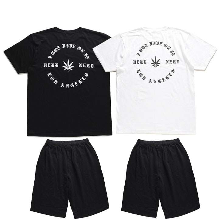 ACE FLAG 上下セット 半袖 ブランド Tシャツ ハーフパンツ メンズ 春夏用 全2色 大きいサイズ エースフラッグ セットアップ スウェット バッズ 大麻