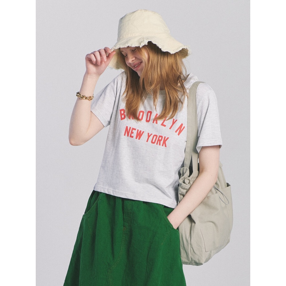 PAPERBOYクロップブルックリン半袖Tシャツ