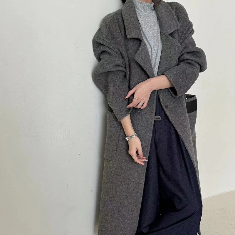秋と冬の女性のウールコート気質通勤新しいカジュアルファッションシニア感覚のツイードツイードジャケット女性