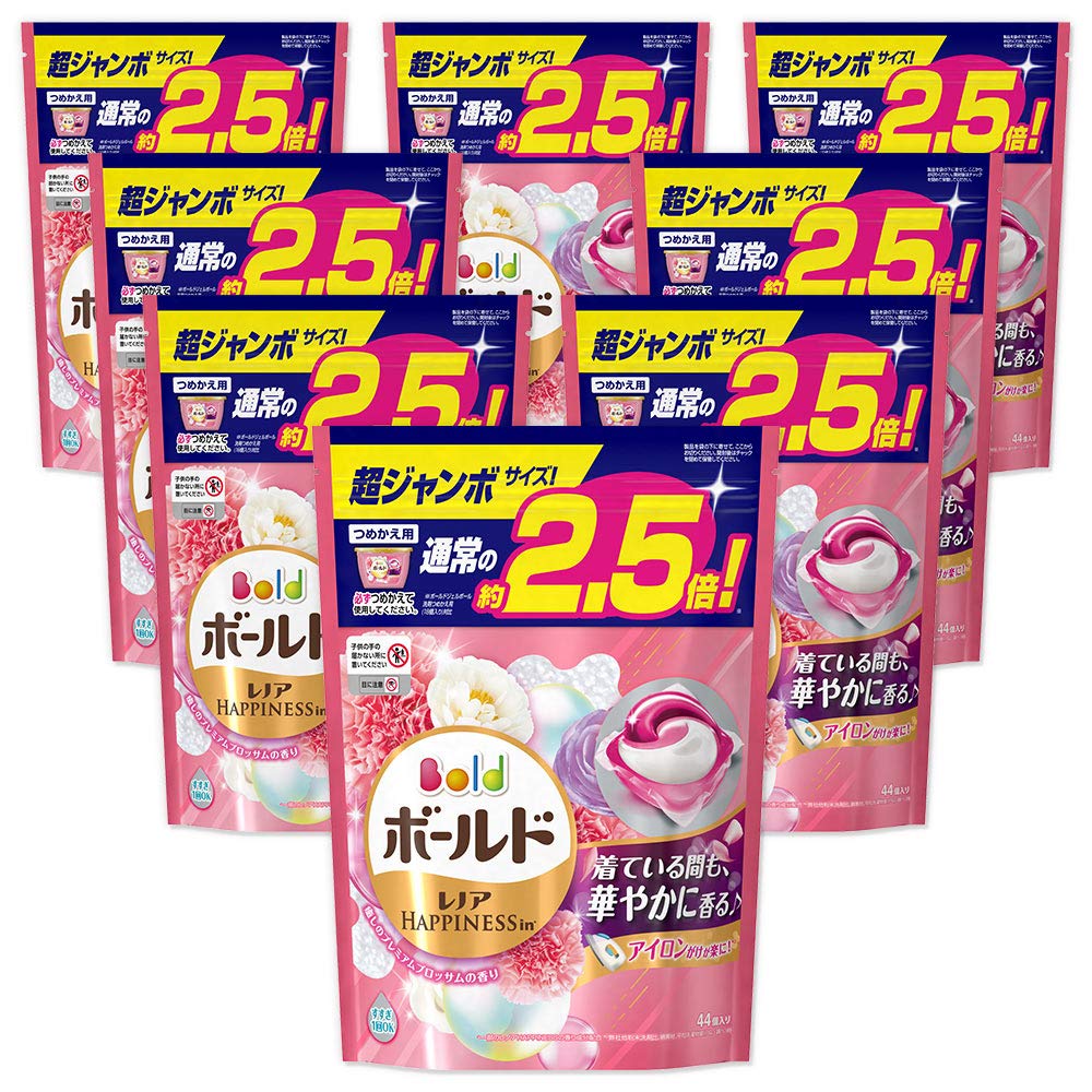 ケース販売 ジェルボール 香りつき 洗濯洗剤 癒しのプレミアムブロッサム 詰め替え 超ジャンボ 44個入×8個