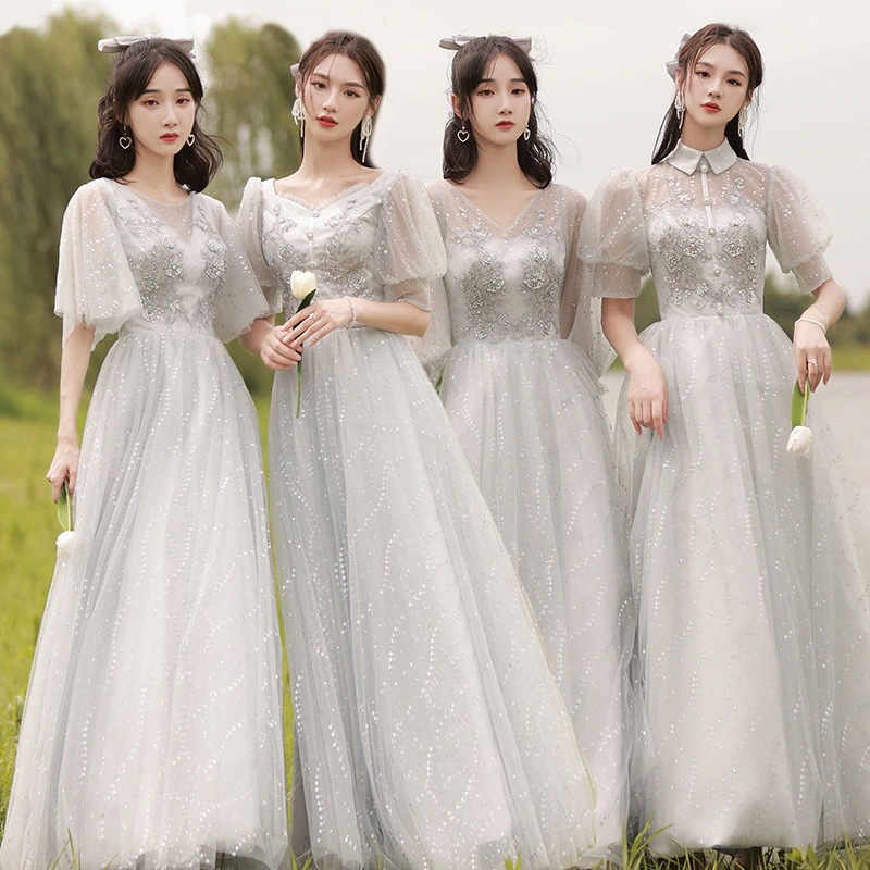 ロング丈ドレス ブライズメイド ドレス 花嫁の介添えドレス 大人 二次会 演奏会 食事会 パーティードレス ウェディングドレス 披露宴 結婚式 20代 30代 40代