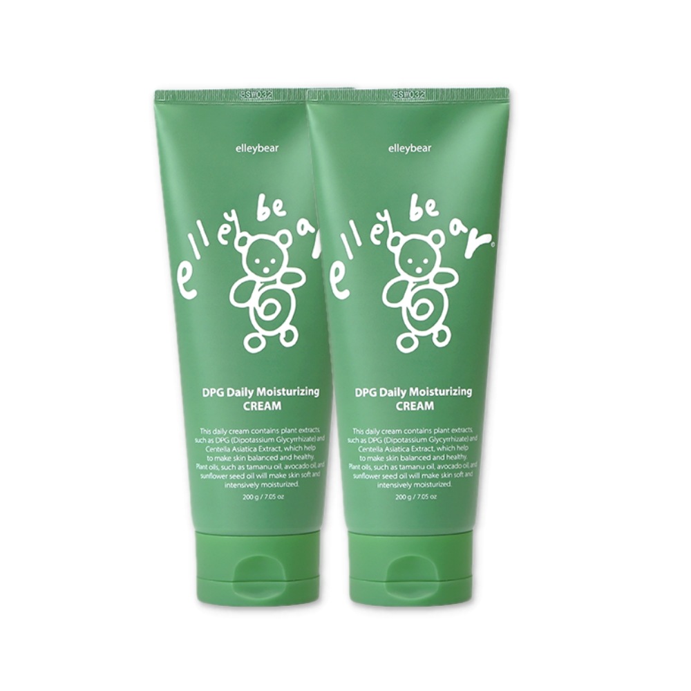 DPG Daily Moisturizing 高保湿クリーム 200g X 2つ (甘草&ツボクサ成分の植物性オイルが肌の上に保湿膜を形成, 人工香料&人工色素無添加, 化粧品容器安全性検証済み)