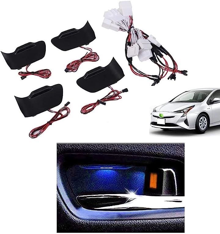 プリウス 50系前期後期 イン サイド ドア ハンドル LED ドアノブ ライト イルミネーション インテリア パネル ランプ KRB139 4個セット( ブルー) 5,491円