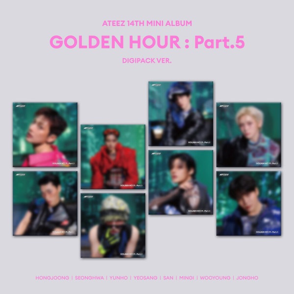 (8種/セット) ATEEZ - GOLDEN HOUR : Part.5 (DIGIPACK VER.)- 発売日2026年06月26日