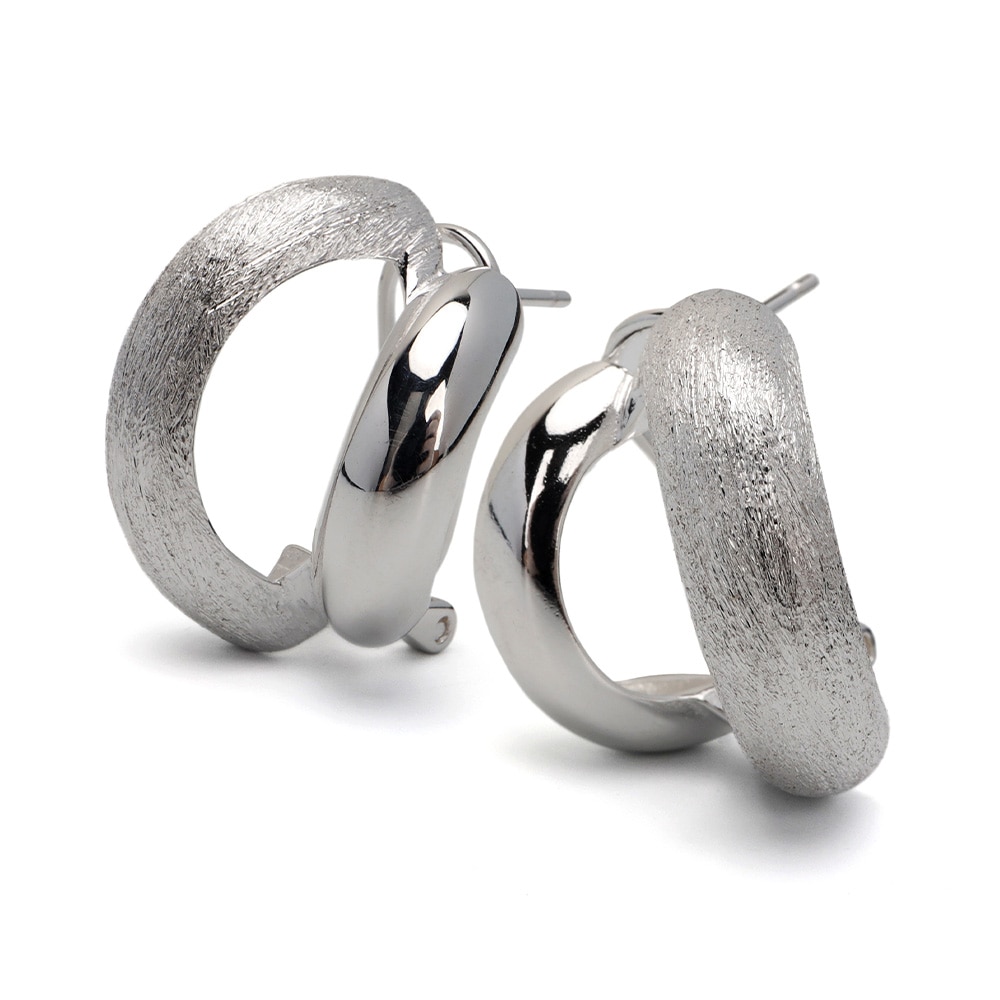 シルバー925 幾何学ピアス 大きめ [ce357]