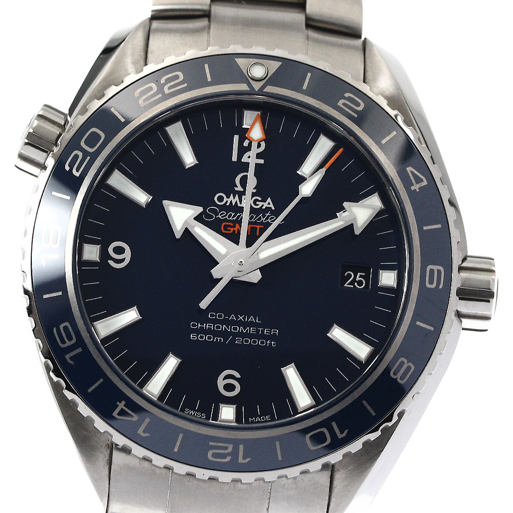 オメガ OMEGA 232.90.44.22.03.001 シーマスター プラネットオーシャン GMT コーアクシャル デイト 自動巻き メンズ 保証書付き_887933【中古】