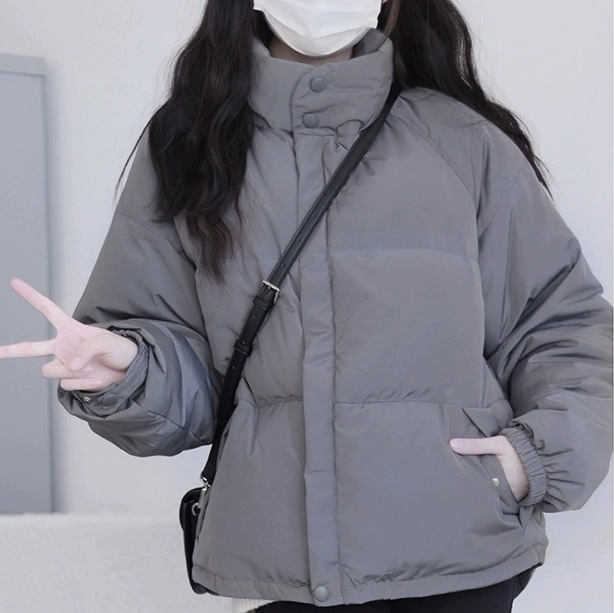 アウター ジャケット ブルゾン ジャンパー レギュラー丈 袖あり 長袖 スタンドカラー ストレート ファスナー ポケット ボタン 厚手 かわいい 大人可愛い シンプル カジュアル 大人 上品 大人女子