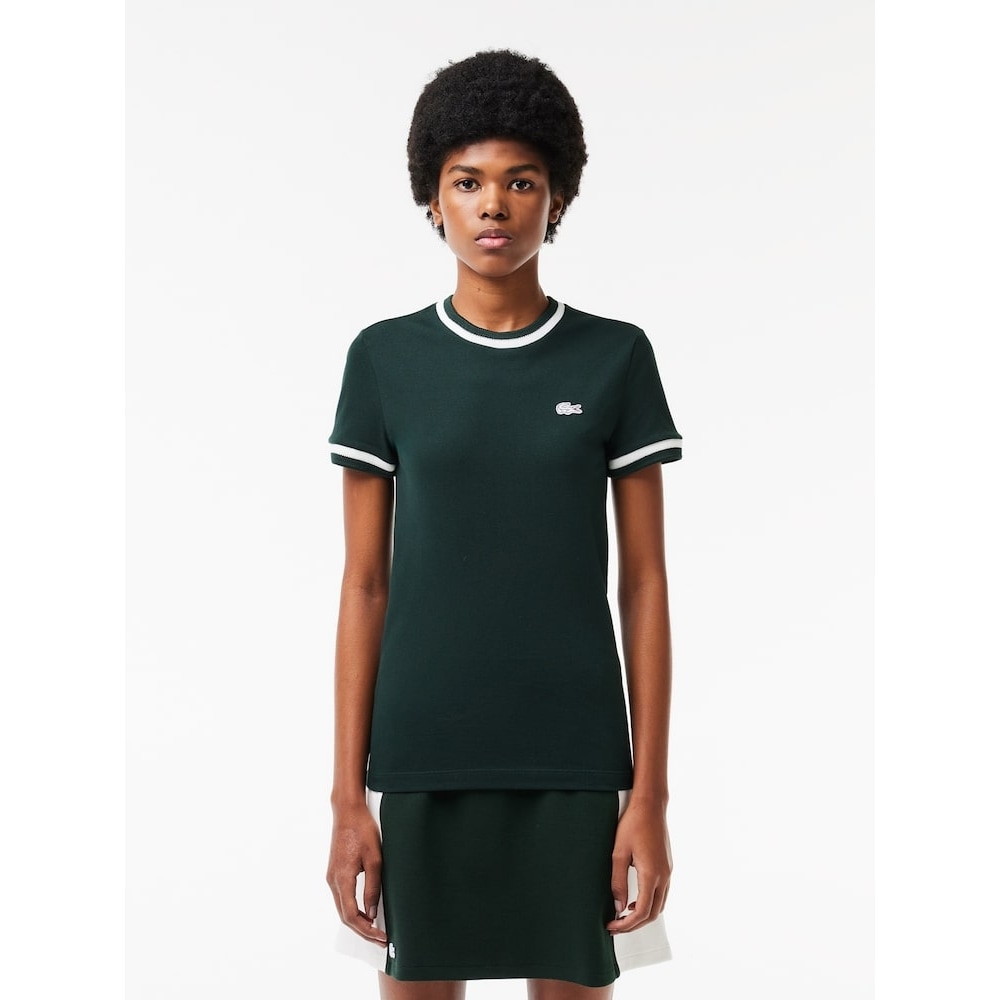 LACOSTE 女性用スリムフィットティッピングショートスリーブ T シャツ TF7221-54G TE2 Q2NTF7221-54GTE2 10,814円