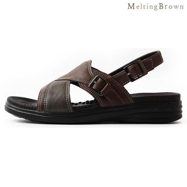 メンズサンダル レザーサンダル 男性夏サンダル MK23