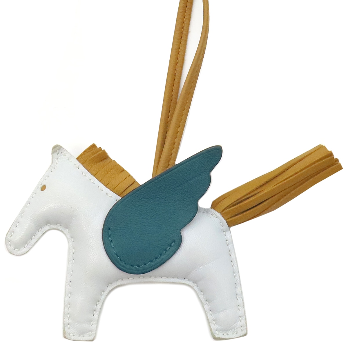 エルメス HERMES バッグチャーム ロデオPM ペガサス アニューミロ ブルーブリュム×セサミ×ヴェールボスフォール 水色 茶 緑 Z刻印【中古】