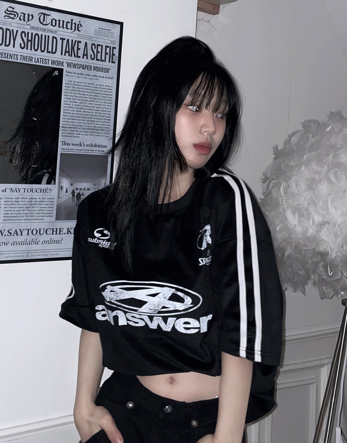 [COSYHARU公式] Perendi Velvet Track Round Short Sleeve Tee 3 5,353円