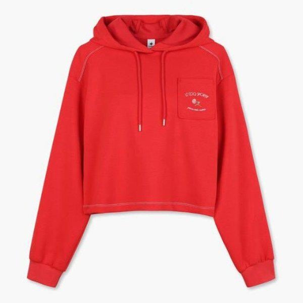 M フード付き UQC QP322OHD71-RED 女性用 ダブルテンション ルーズフィット フード RED