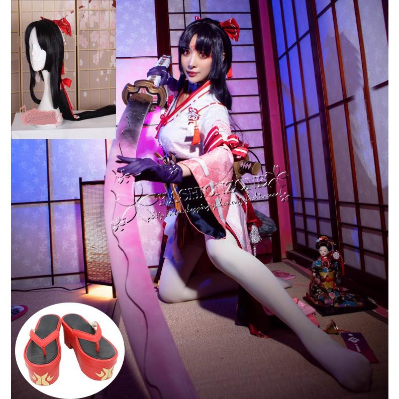 陰陽師風 決戦平安京妖刀姫 禦神の刃 着物 舞台衣装コスプレ衣装ウィッグ靴cosplay コスチューム セットアップ レディース 大人 仮装 変装