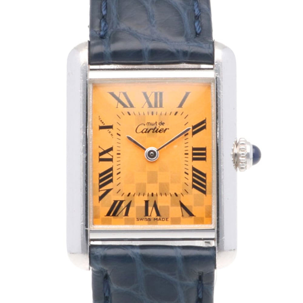 カルティエ マストタンク SV925 腕時計 シルバー925 クオーツ 1年保証 CARTIER 中古