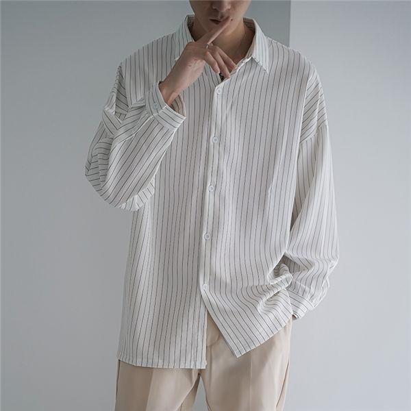 今すぐ欲しい！シャツ メンズ 長袖シャツ 黒シャツ 白シャツ ストライプ柄 シャツ カジュアルシャツ 紳士シャツ 20代 30代 40代 オシャレ ファッション バレンタイン 4,940円