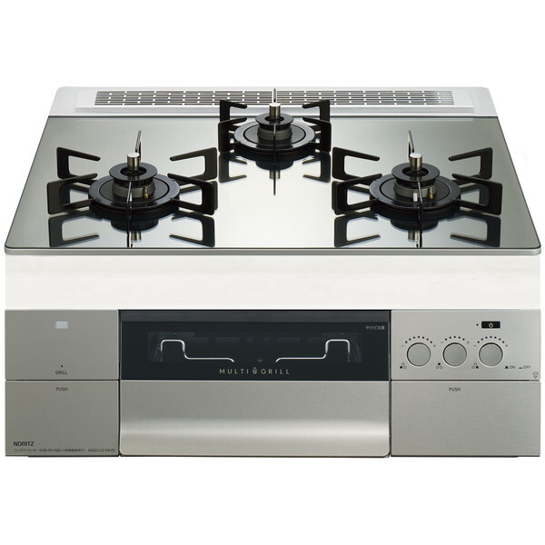 N3S22PWASKSTEC-LP プラチナシルバー PROGRE FLAT ビルトインガスコント (プロパンガス用・両側強化タイプ・幅60cm)