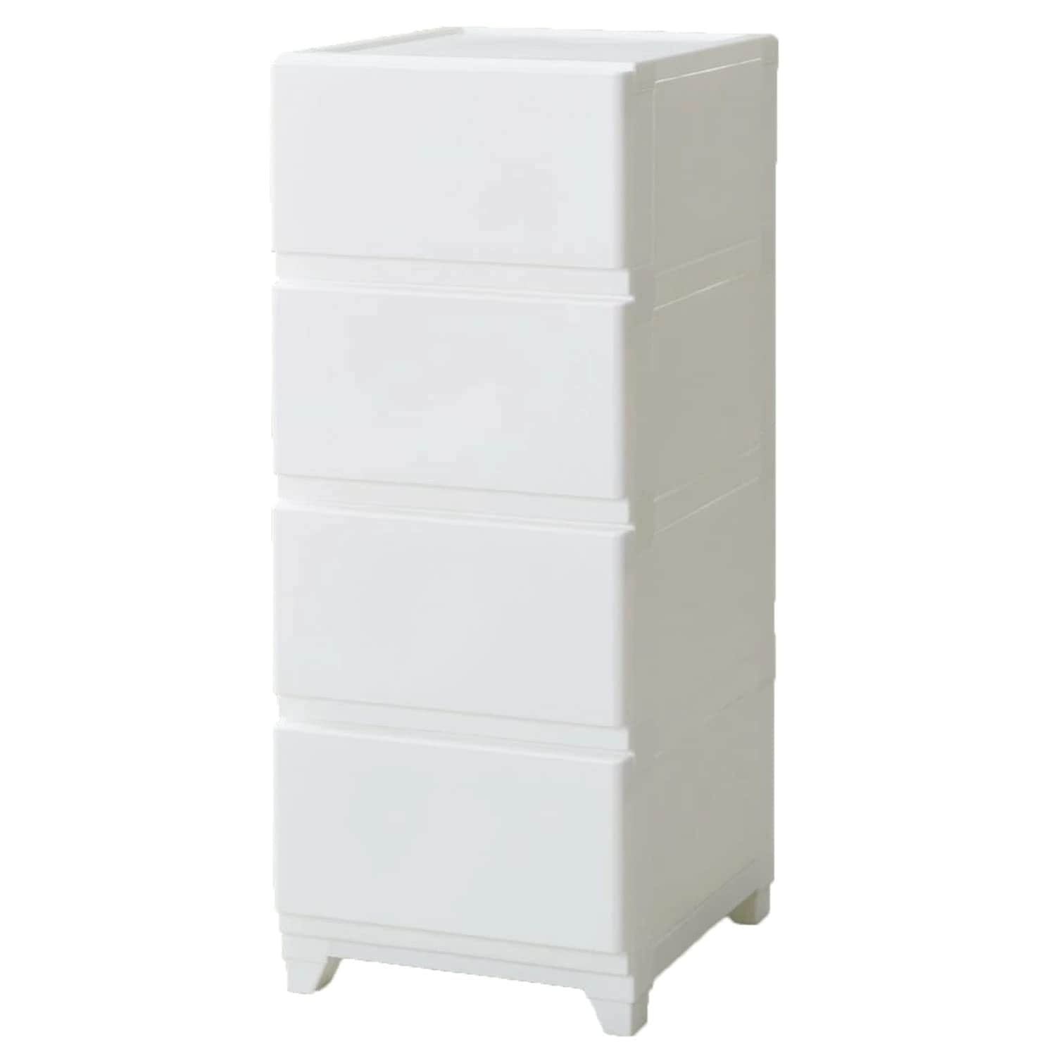 ビーワーススタイル 壁付き チェスト 4段 YKC-4 AWH オールホワイト(ツヤなし)