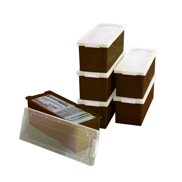 Cdケース Dvdケース 収納ケース フタ付き プラスチック 同色 6個組 おしゃれ ブラウン 日用品雑貨 Cdケース Dvdケース 収納ケース フタ付き プラスチック 同色 6個組 おしゃれ ブラウン 日用品雑貨