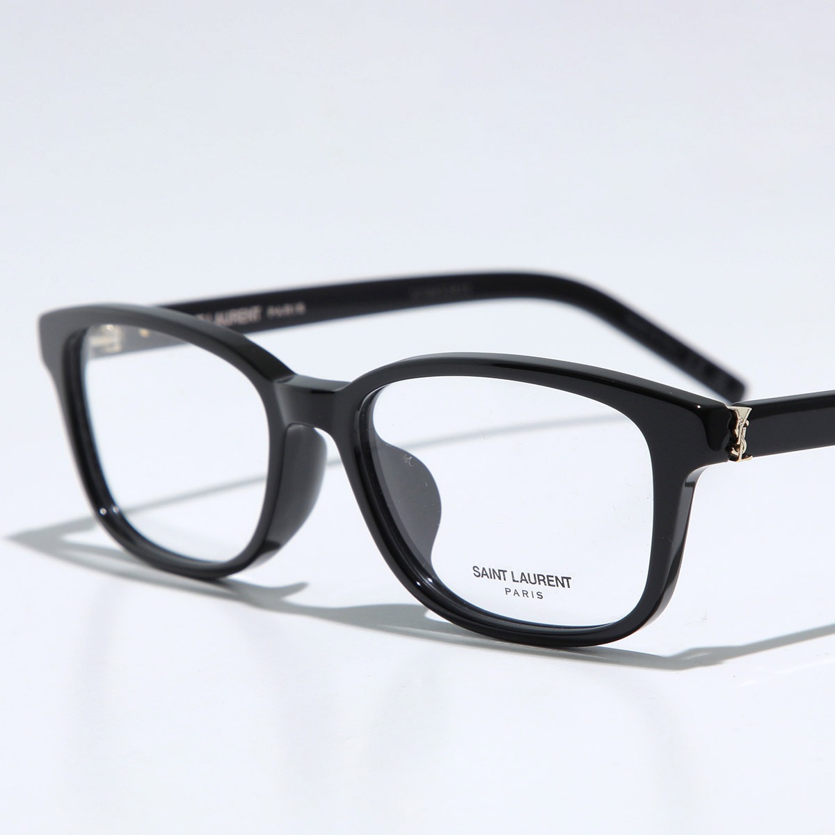 SAINT LAURENT サンローラン メガネ SL M151/J メンズ スクエア型 フルリム セルフレーム メタルロゴ 黒縁 めがね 眼鏡 アイウェア 001/BLACKBLACK