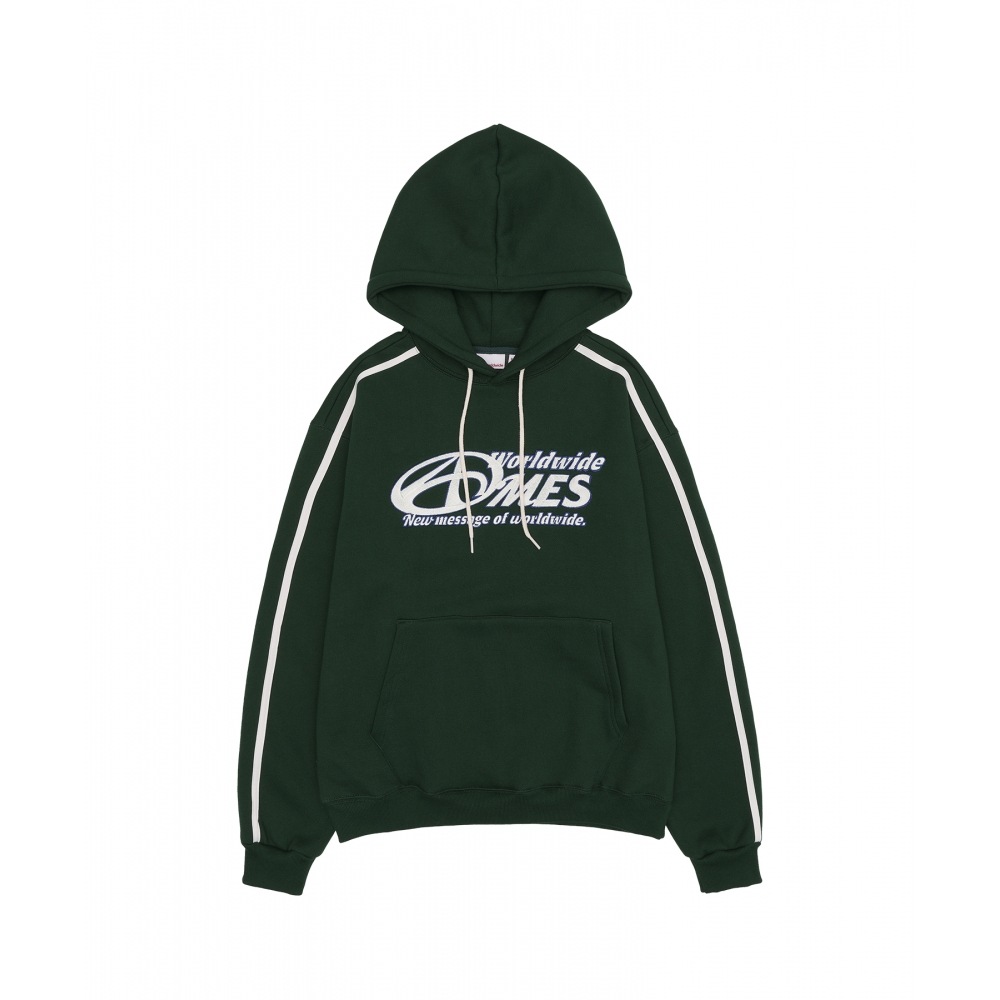 AMES-ワールドワイドシンボルロゴ刺繍パーカーグリーン