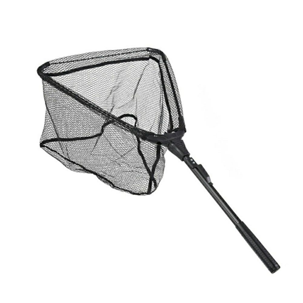 人気新作 釣具 三角 タモ網 75cm ブラック ランディングネット 伸縮 大型タイプ アルミ製 釣り用品 あみ 折りたたみ式 組み立て 魚捕り網 漁網 伸縮式シャフト 釣り用具 フィ