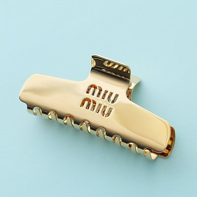 【MiuMiu】ロゴディテール ヘアクリップ☆SALE中 miu MIUMIU ミュウミュウ ヘアクリップ 5IF219 2DTU レディース