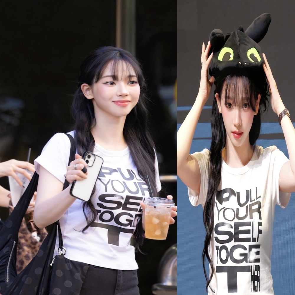 HELENE PARIS/aespa カリナ 着用/SELF TOGETHER Graphic Half-Sleeve T-Shirt