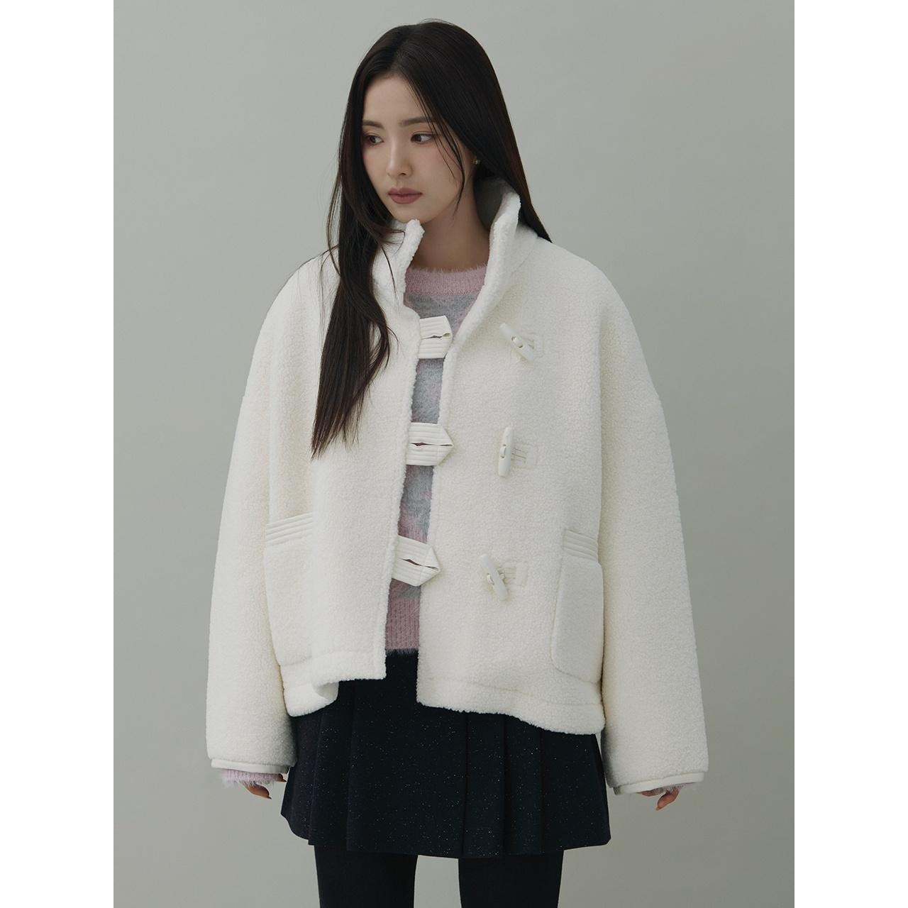 【VOCAVACA】 [シンセギョンPICK] HIGH NECK DUFFLLE SHEARING COAT : 2COLOR