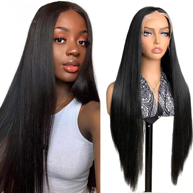 新品が売り出されて価格が下がった 13*4 の合成糸の前レースウィッグ 女性用 前レースウィッグ ヘアキャップ 30 インチ