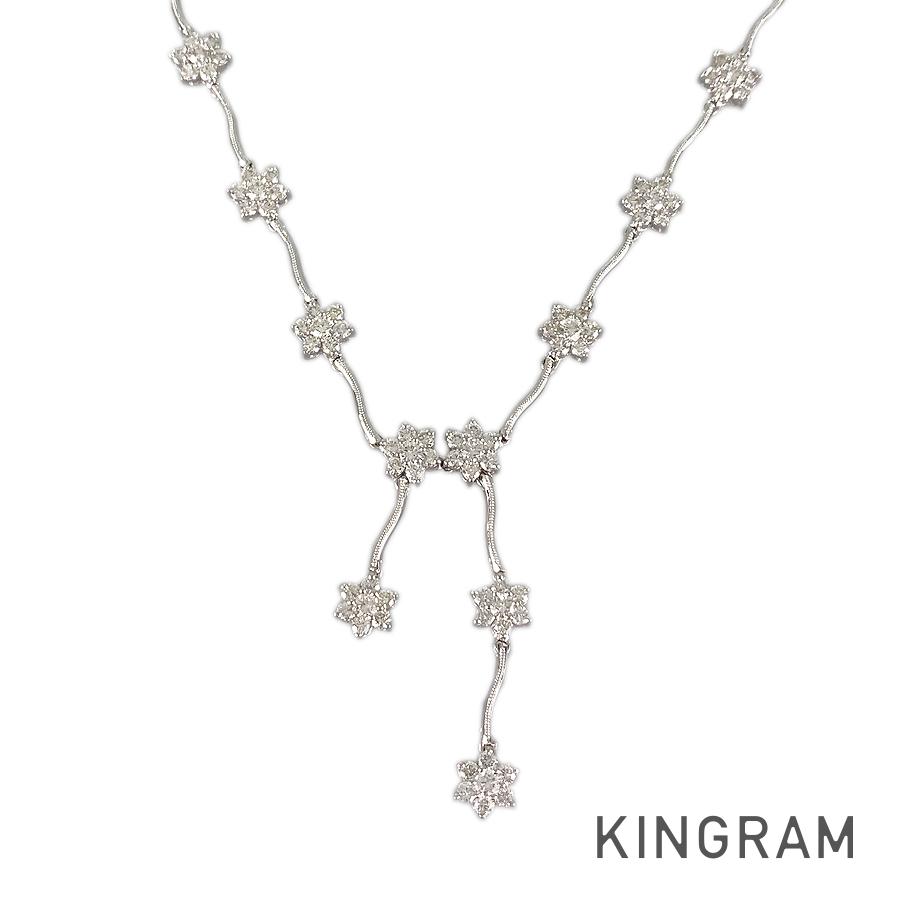 ネックレス K18WG ダイヤモンド sss【中古】