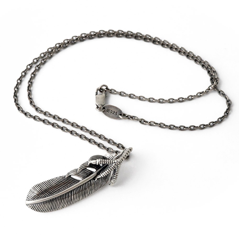 925 フェザーネックレス [ns130]