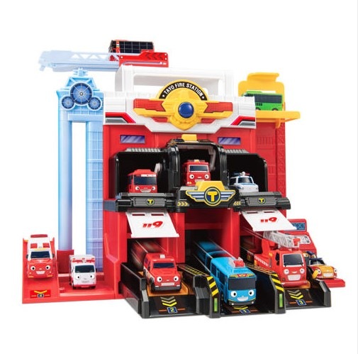 リトルバス タヨ/消防センター デラックスプレイセット/ミニカー5台付き/ちびバスタヨ