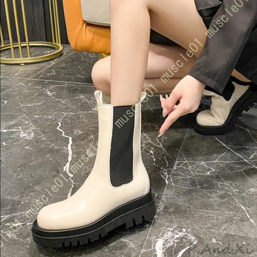 おしゃれ サイドゴアブーツ レディース チェルシーブーツ 厚底 サイドゴアブーツ レディース チェルシーブーツ ショートブーツ 大きいサイズ 防水 歩きやすい